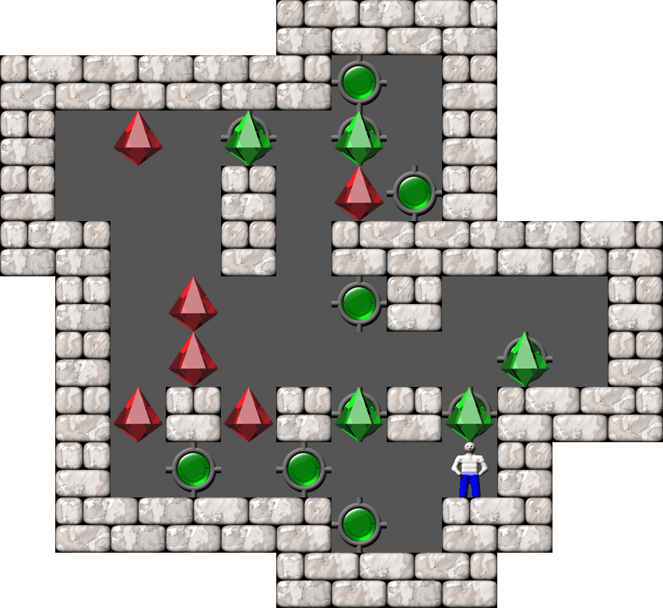 Sokoban Mass Remodel level 1619